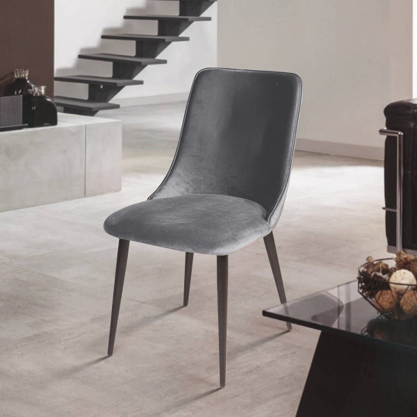 Стул Joe, бархат серый 27 от интернет-магазина IDODOM.RU