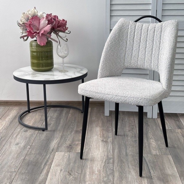 Стул Janet букле, холодный белый от интернет-магазина IDODOM.RU