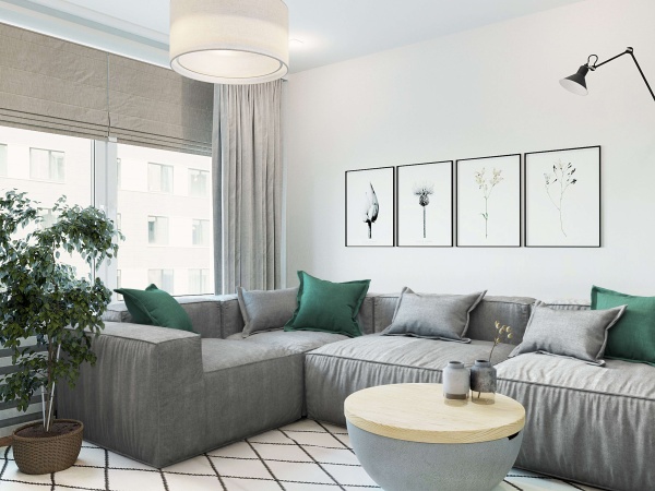 Модуль диван Фри 101 - Эконом микровелюр