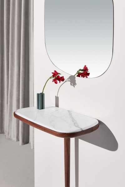 Консоль Momentos орех / мрамор Emperador от интернет-магазина IDODOM.RU