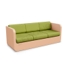 Диван Grace с подушками терракотового цвета, аксессуар зеленого цвета