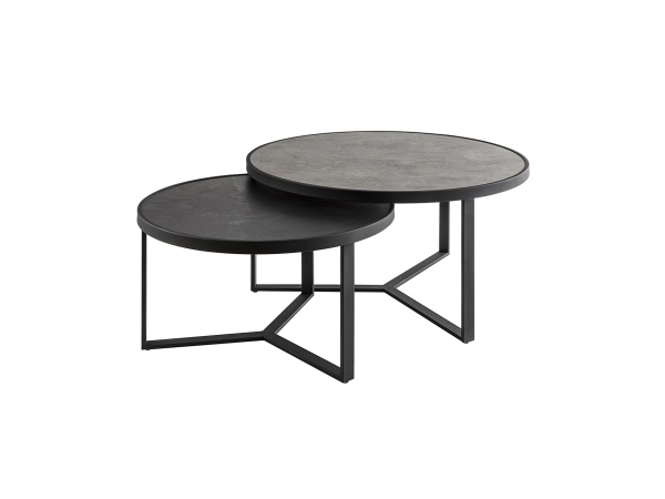 Naira Набор из 2-х приставных столиков серого цвета из меламина от интернет-магазина IDODOM.RU