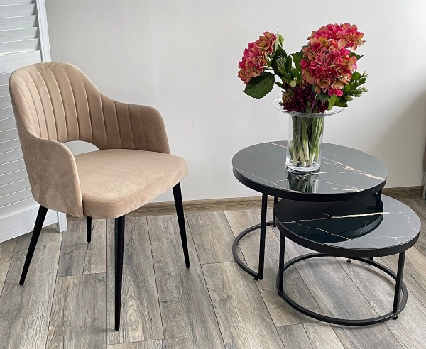 Журнальный стол Edwin стекло темный от интернет-магазина IDODOM.RU