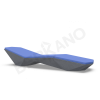 Шезлонг Quaro с подушками Black Granite, Navy