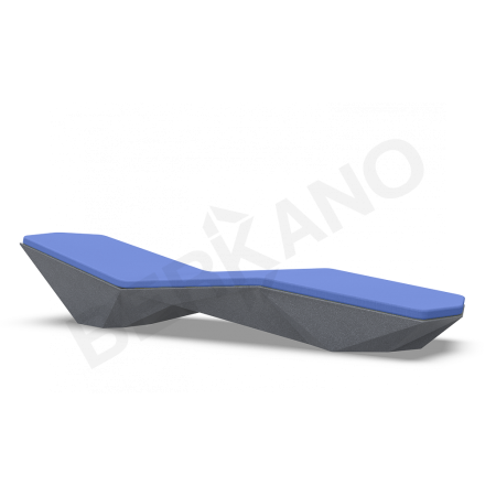 Шезлонг Quaro с подушками Black Granite, Navy