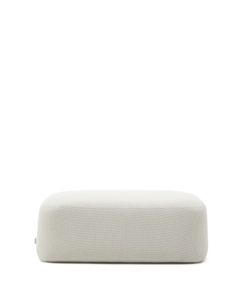 Пуф Martina из шенилла цвета экрю 123 x 85 см от интернет-магазина IDODOM.RU