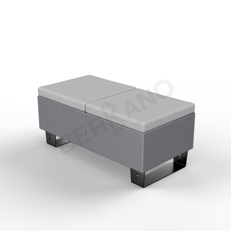 Скамейка Brick 120 Black Granite, Gray