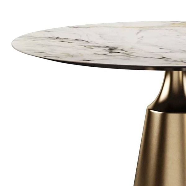 Стол круглый Lucas 120, керамика глянцевая, белая от интернет-магазина IDODOM.RU