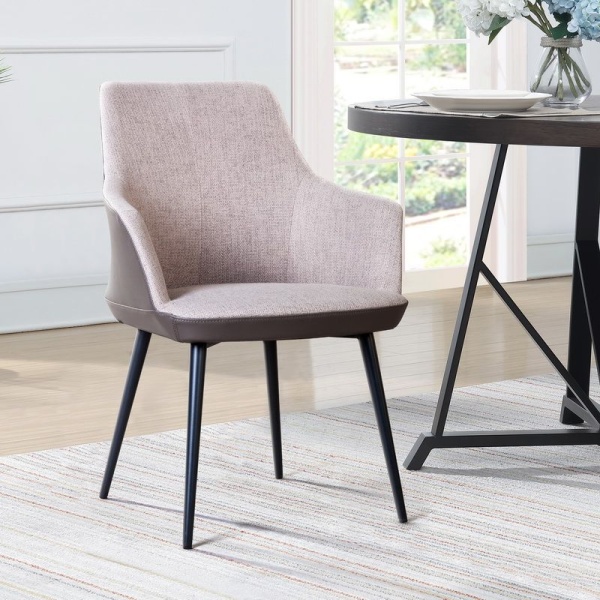 Стул с подлокотниками Франк, рогожка комби бежевый от интернет-магазина IDODOM.RU