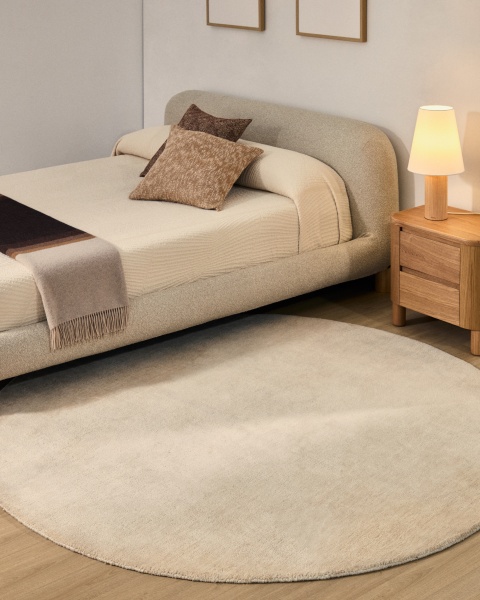 Empuries Круглый белый ковер Ø200 см от интернет-магазина IDODOM.RU