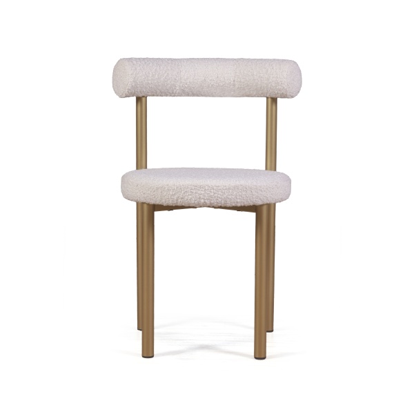 Стул Biggi, букле Turin ivory / опоры золото от интернет-магазина IDODOM.RU