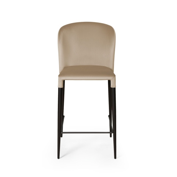 Стул полубарный Albert, бархат бежевый 5/опора конус от интернет-магазина IDODOM.RU