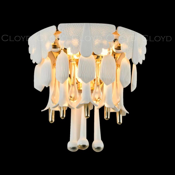 Бра Cloyd PLINSE W3 / выс. 28 см - керамика - золото (арт.20414) от интернет-магазина IDODOM.RU