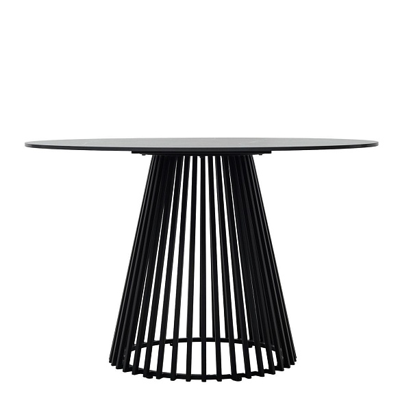 Стол круглый Sirius (120) керамика матовая черная от интернет-магазина IDODOM.RU