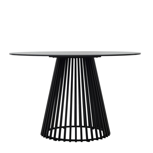 Стол круглый Sirius (120) керамика матовая черная от интернет-магазина IDODOM.RU