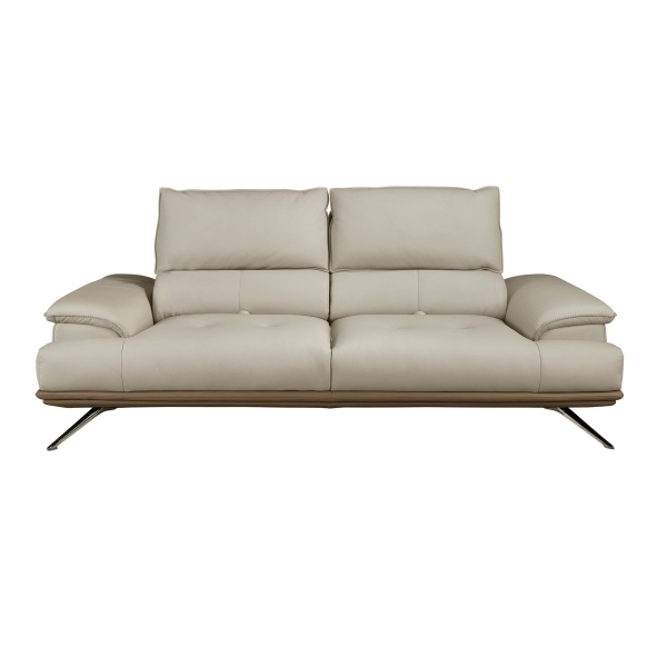 3-местный диван из серо-коричневой кожи, модель 6247 от интернет-магазина IDODOM.RU