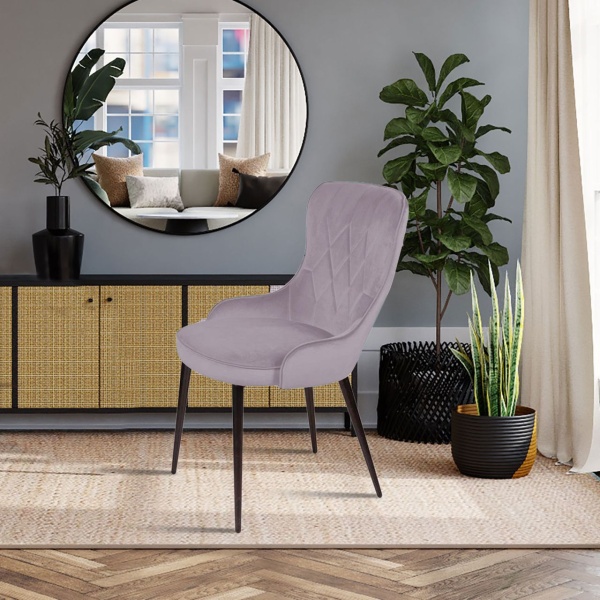 Стул Leonardo, бархат светло-серый 26 от интернет-магазина IDODOM.RU