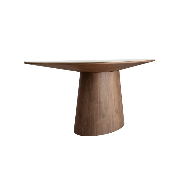 Овальный обеденный стол 1177 с мраморной керамикой и орехом от интернет-магазина IDODOM.RU