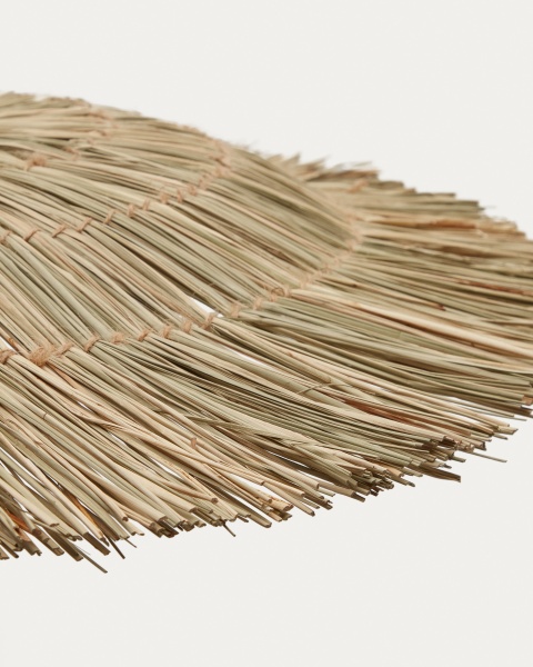 Потолочный плафон Gualta из натурального волокна с натуральной отделкой, 50 см от интернет-магазина IDODOM.RU