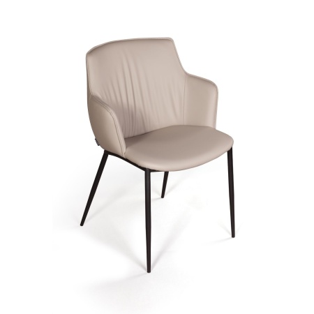 Стул с подлокотниками Sofia, экокожа soft-touch, серый от интернет-магазина IDODOM.RU