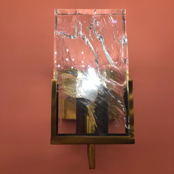 Бра Cloyd MINERAL W1 / выс. 30 см - хрусталь - латунь темная (арт.20098) от интернет-магазина IDODOM.RU