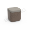 Пуф Grace кофейного цвета, аксессуар светло-серого цвета