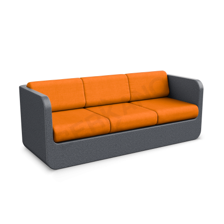 Диван Grace с подушками Black Granite, Orange