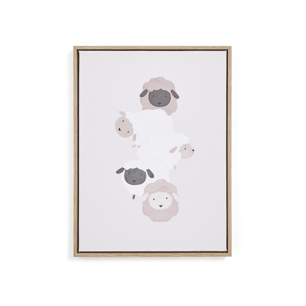 Картина Milu с бежево-белыми овцами, 40 х 30 см от интернет-магазина IDODOM.RU