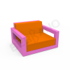 Кресло Quarter lounge с подушками Royal Purple, Orange