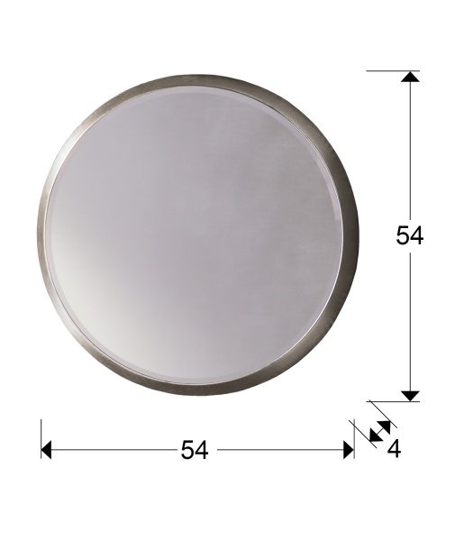 Зеркало круглое Aries 54Ø серебряное от интернет-магазина IDODOM.RU