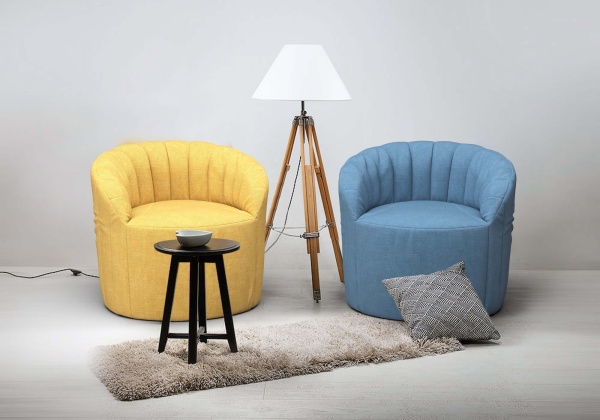 Бескаркасное кресло Шелл - Эконом микровелюр