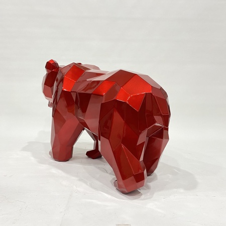 Медведь из углеродистой  стали. Финиш: Окрашивание по каталогу цветов Rall. Цвет: Красный. от интернет-магазина IDODOM.RU