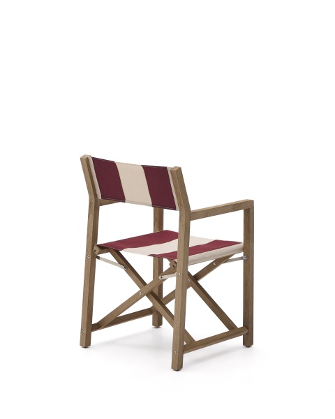 Складной стул для улицы Vilara в бордово-бежевую полоску от интернет-магазина IDODOM.RU