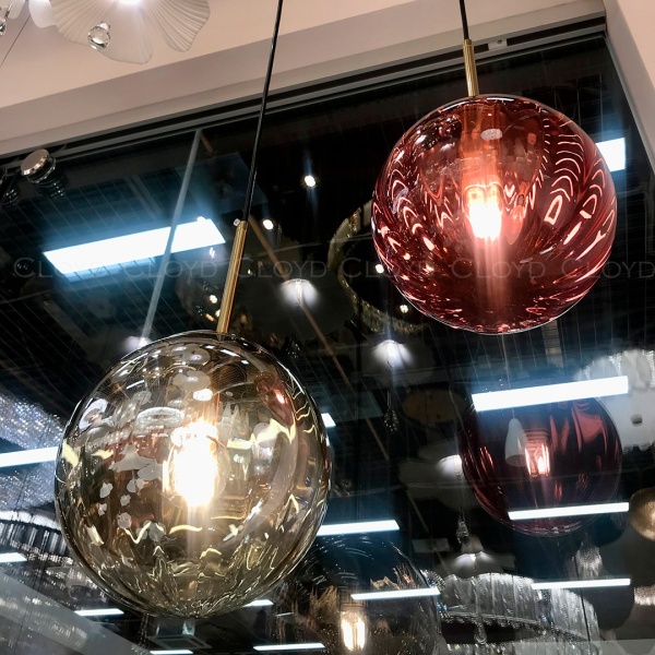 Подвесной светильник Cloyd BRINN-A P1 / Ø20 см - латунь - красный (арт.11421) от интернет-магазина IDODOM.RU