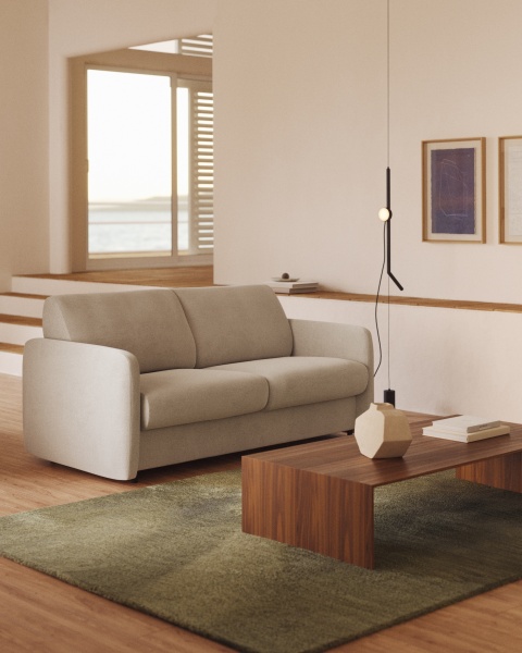 Nuala 3-местный диван-кровать жемчужного цвета, 184 см от интернет-магазина IDODOM.RU