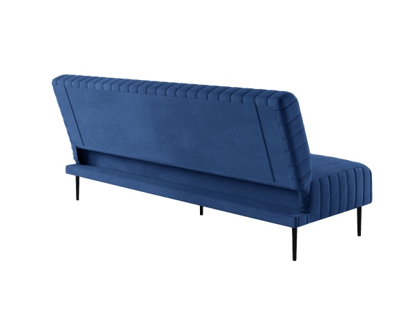 Baccara диван-кровать трехместный прямой без подлокотников, бархат синий 29 от интернет-магазина IDODOM.RU