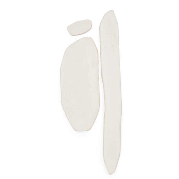 Набор Siluna из 3 удлиненных настенных панелей из белого папье-маше от интернет-магазина IDODOM.RU