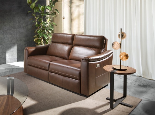Диван 3-х местный 6166/KM5035-3P-M1595 кожаный с механизмом релаксации от интернет-магазина IDODOM.RU