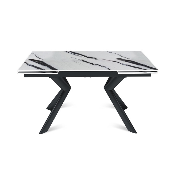 Стол раскладной Bridge (140+40+40), керамика глянцевая Panda White от интернет-магазина IDODOM.RU