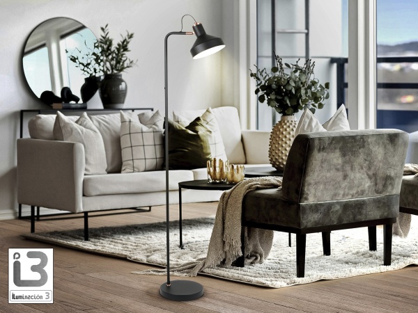 Irias Торшер 1L черный-медный от интернет-магазина IDODOM.RU