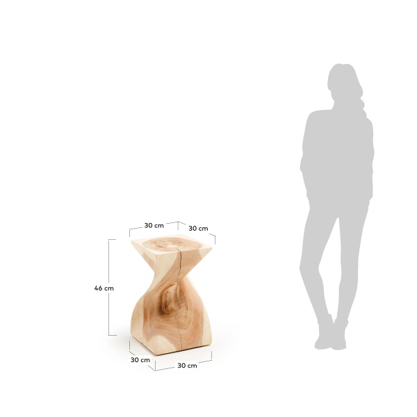 Приставной столик Hakon из массива альбиции от интернет-магазина IDODOM.RU