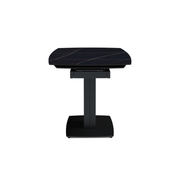 Стол раскладной Vega (120+30+30), бронированная керамика 12 мм, матовая Black Gold от интернет-магазина IDODOM.RU