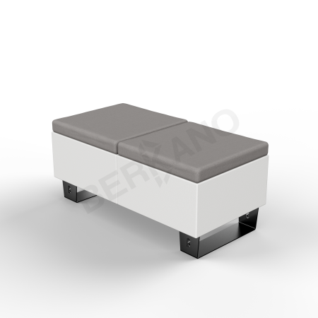 Скамейка Brick 120 Snow White, Graphite
