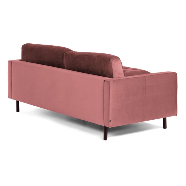BOGART Диван 3-местный розовый бархат с пуфом 222 cm от интернет-магазина IDODOM.RU