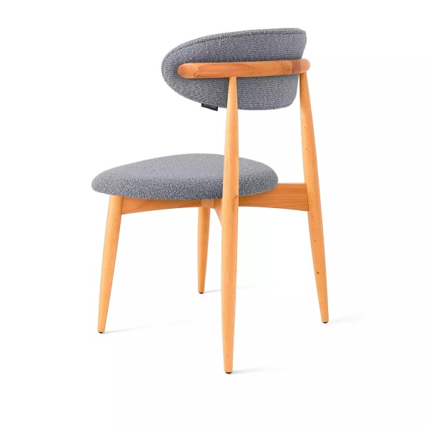 Стул Paolo, бук натуральный, ткань, серый от интернет-магазина IDODOM.RU