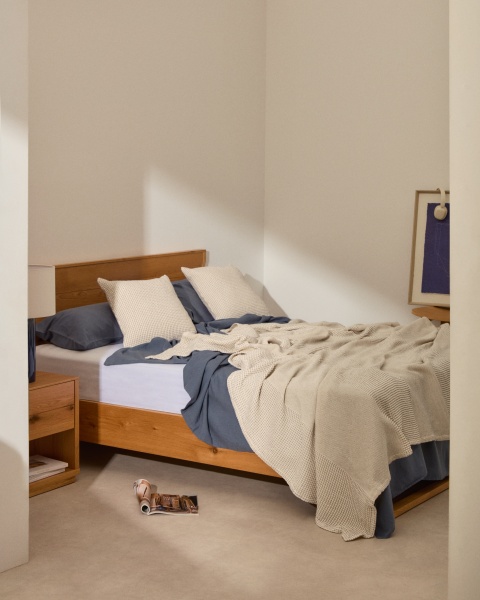 Mabile Комплект из 2 жаккардовых подушек в синюю полоску из 100% хлопка 50 x 50 от интернет-магазина IDODOM.RU