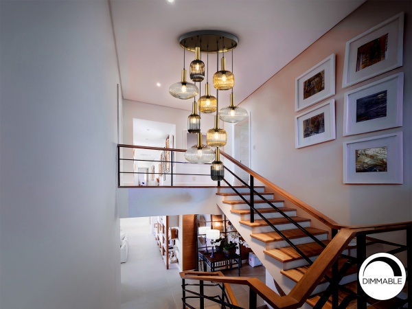 Norma Люстра 9L черный-латунный H500 от интернет-магазина IDODOM.RU