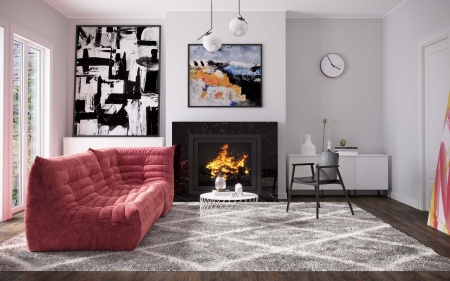 Диван ДеФранс™️ прямой 2-х местный - Омега велюр