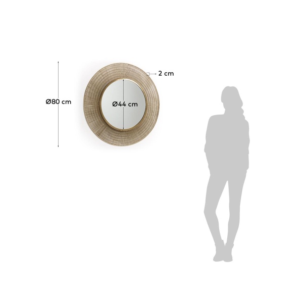 Зеркало Plax в латунной раме от интернет-магазина IDODOM.RU