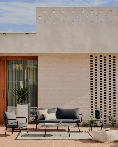 Bramant 2-местный диван из стали с черной отделкой 175,5 см от интернет-магазина IDODOM.RU